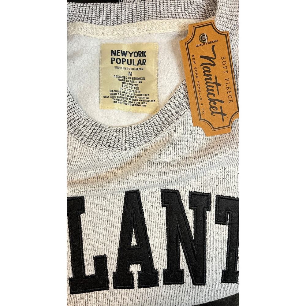 Atlanta Graphic Sweatshirt NWT New York Popular Gray Crewneck Streetwear M - Picture 2 of 9